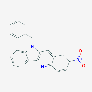 molecular formula C22H15N3O2 B421455 10-Benzyl-2-nitro-10H-indolo[3,2-b]quinoline 