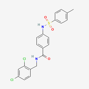 N-(2,4-dichlorobenzyl)-4-{[(4-methylphenyl)sulfonyl]amino}benzamide