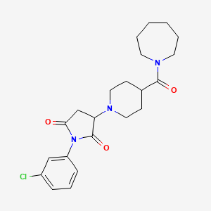 3-[4-(1-azepanylcarbonyl)-1-piperidinyl]-1-(3-chlorophenyl)-2,5-pyrrolidinedione