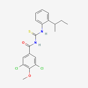 molecular formula C19H20Cl2N2O2S B4214572 N-{[(2-sec-butylphenyl)amino]carbonothioyl}-3,5-dichloro-4-methoxybenzamide 