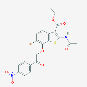 Ethyl 2-(acetylamino)-6-bromo-7-[2-(4-nitrophenyl)-2-oxoethoxy]-1-benzothiophene-3-carboxylate