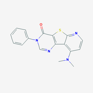 molecular formula C17H14N4OS B421461 9-(dimethylamino)-3-phenylpyrido[3',2':4,5]thieno[3,2-d]pyrimidin-4(3H)-one 