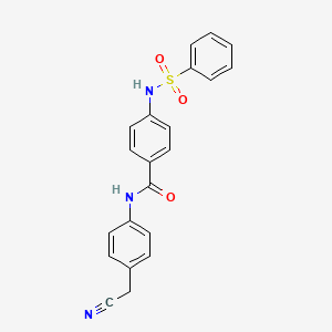 N-[4-(cyanomethyl)phenyl]-4-[(phenylsulfonyl)amino]benzamide