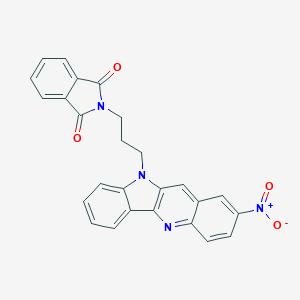 molecular formula C26H18N4O4 B421463 2-(3-{2-nitro-10H-indolo[3,2-b]quinolin-10-yl}propyl)-1H-isoindole-1,3(2H)-dione CAS No. 214467-46-6