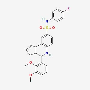 4-(2,3-dimethoxyphenyl)-N-(4-fluorophenyl)-3a,4,5,9b-tetrahydro-3H-cyclopenta[c]quinoline-8-sulfonamide