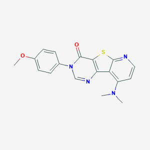 molecular formula C18H16N4O2S B421466 9-(二甲氨基)-3-(4-甲氧基苯基)-4-吡啶并[1,2]噻吩并[3,4-d]嘧啶酮 