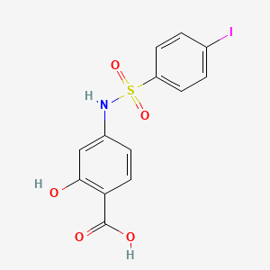 molecular formula C13H10INO5S B4214662 2-hydroxy-4-{[(4-iodophenyl)sulfonyl]amino}benzoic acid 