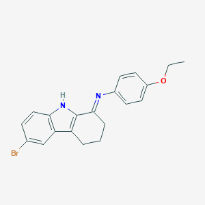 molecular formula C20H19BrN2O B421469 N-[(1E)-6-bromo-2,3,4,9-tetrahydro-1H-carbazol-1-ylidene]-4-ethoxyaniline CAS No. 339285-53-9