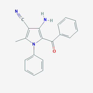 molecular formula C19H15N3O B421470 4-amino-5-benzoyl-2-methyl-1-phenyl-1H-pyrrole-3-carbonitrile CAS No. 5219-76-1