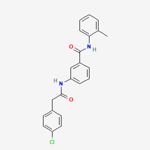 molecular formula C22H19ClN2O2 B4214715 3-[[2-(4-chlorophenyl)acetyl]amino]-N-(2-methylphenyl)benzamide 