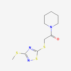 1-({[3-(methylthio)-1,2,4-thiadiazol-5-yl]thio}acetyl)piperidine