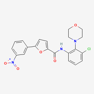 molecular formula C21H18ClN3O5 B4214731 N-[3-chloro-2-(4-morpholinyl)phenyl]-5-(3-nitrophenyl)-2-furamide 