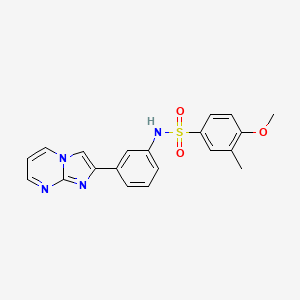 N-(3-imidazo[1,2-a]pyrimidin-2-ylphenyl)-4-methoxy-3-methylbenzenesulfonamide