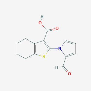 molecular formula C14H13NO3S B421475 2-(2-formyl-1H-pyrrol-1-yl)-4,5,6,7-tetrahydro-1-benzothiophene-3-carboxylic acid CAS No. 309736-20-7