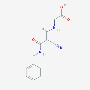 molecular formula C13H13N3O3 B421476 {[3-(Benzylamino)-2-cyano-3-oxo-1-propenyl]amino}acetic acid CAS No. 5219-72-7
