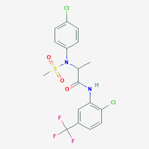 N~2~-(4-chlorophenyl)-N~1~-[2-chloro-5-(trifluoromethyl)phenyl]-N~2~-(methylsulfonyl)alaninamide