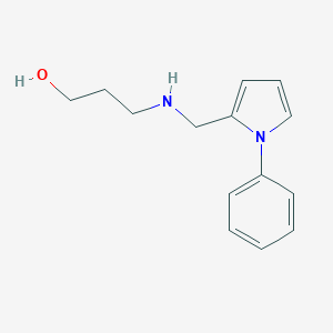 molecular formula C14H18N2O B421477 3-{[(1-phenyl-1H-pyrrol-2-yl)methyl]amino}propan-1-ol 