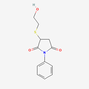 3-[(2-hydroxyethyl)thio]-1-phenyl-2,5-pyrrolidinedione