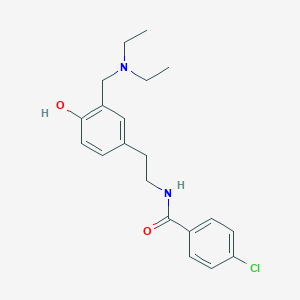 molecular formula C20H25ClN2O2 B421480 4-chloro-N-(2-{3-[(diethylamino)methyl]-4-hydroxyphenyl}ethyl)benzamide 
