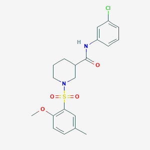 N-(3-chlorophenyl)-1-[(2-methoxy-5-methylphenyl)sulfonyl]-3-piperidinecarboxamide