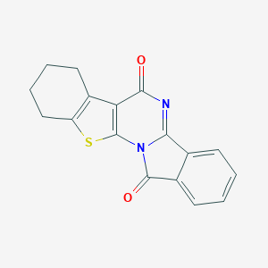 molecular formula C17H12N2O2S B421483 7,8,9,10-Tetrahydro[1]benzothieno[3',2':5,6]pyrimido[2,1-a]isoindole-6,13-dione 