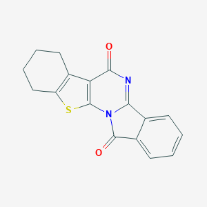 molecular formula C17H12N2O2S B421483 3-thia-1,12-diazapentacyclo[11.7.0.02,10.04,9.014,19]icosa-2(10),4(9),12,14,16,18-hexaene-11,20-dione 