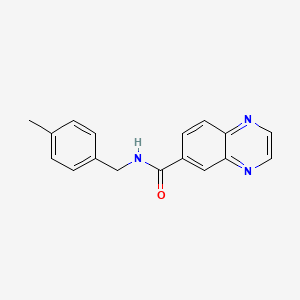 molecular formula C17H15N3O B4214831 N-(4-methylbenzyl)-6-quinoxalinecarboxamide 