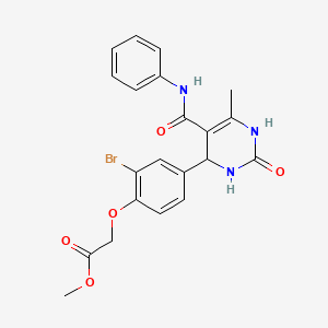 methyl {4-[5-(anilinocarbonyl)-6-methyl-2-oxo-1,2,3,4-tetrahydro-4-pyrimidinyl]-2-bromophenoxy}acetate