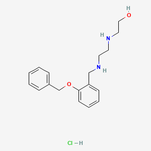 molecular formula C18H25ClN2O2 B4214850 2-[(2-{[2-(benzyloxy)benzyl]amino}ethyl)amino]ethanol hydrochloride 