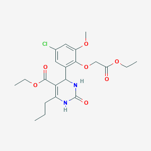 ethyl 4-[5-chloro-2-(2-ethoxy-2-oxoethoxy)-3-methoxyphenyl]-2-oxo-6-propyl-1,2,3,4-tetrahydro-5-pyrimidinecarboxylate