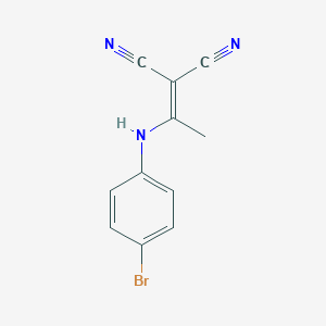 molecular formula C11H8BrN3 B421490 2-[1-(4-Bromoanilino)ethylidene]malononitrile CAS No. 360062-16-4