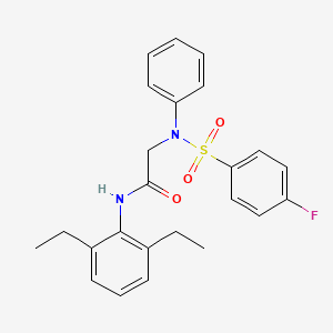 N~1~-(2,6-diethylphenyl)-N~2~-[(4-fluorophenyl)sulfonyl]-N~2~-phenylglycinamide