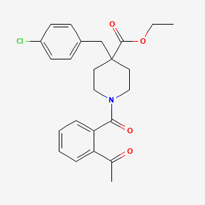 molecular formula C24H26ClNO4 B4214918 ethyl 1-(2-acetylbenzoyl)-4-(4-chlorobenzyl)-4-piperidinecarboxylate 