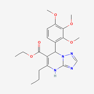 ethyl 5-propyl-7-(2,3,4-trimethoxyphenyl)-4,7-dihydro[1,2,4]triazolo[1,5-a]pyrimidine-6-carboxylate