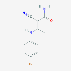 3-(4-Bromoanilino)-2-cyano-2-butenamide