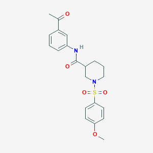 molecular formula C21H24N2O5S B4214941 N-(3-acetylphenyl)-1-[(4-methoxyphenyl)sulfonyl]-3-piperidinecarboxamide 