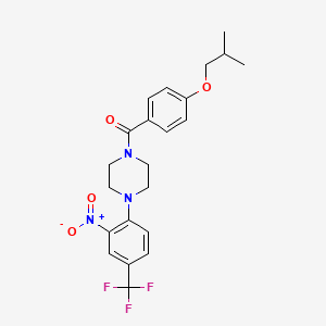 [4-(2-Methylpropoxy)phenyl]{4-[2-nitro-4-(trifluoromethyl)phenyl]piperazin-1-yl}methanone