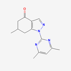 molecular formula C14H16N4O B4214987 1-(4,6-DIMETHYLPYRIMIDIN-2-YL)-6-METHYL-4,5,6,7-TETRAHYDRO-1H-INDAZOL-4-ONE 