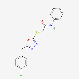 2-{[5-(4-chlorobenzyl)-1,3,4-oxadiazol-2-yl]thio}-N-phenylacetamide