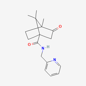 4,7,7-trimethyl-3-oxo-N-(2-pyridinylmethyl)bicyclo[2.2.1]heptane-1-carboxamide