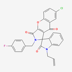 1'-allyl-7-chloro-2-(4-fluorobenzyl)-2H-spiro[chromeno[2,3-c]pyrrole-1,3'-indole]-2',3,9(1'H)-trione