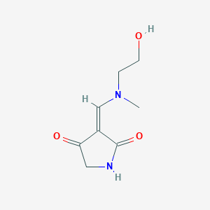 molecular formula C8H12N2O3 B421503 (3Z)-3-{[(2-hydroxyethyl)(methyl)amino]methylene}pyrrolidine-2,4-dione 