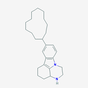 molecular formula C26H38N2 B421504 12-Cyclododecyl-1,4-diazatetracyclo[7.6.1.05,16.010,15]hexadeca-9(16),10(15),11,13-tetraene 