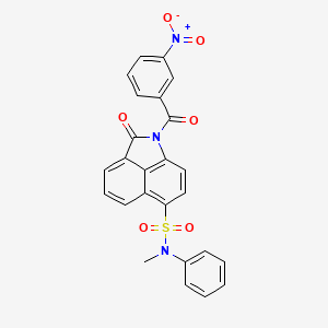 molecular formula C25H17N3O6S B4215040 N-methyl-1-(3-nitrobenzoyl)-2-oxo-N-phenyl-1,2-dihydrobenzo[cd]indole-6-sulfonamide 