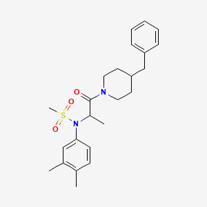 N-[2-(4-benzyl-1-piperidinyl)-1-methyl-2-oxoethyl]-N-(3,4-dimethylphenyl)methanesulfonamide