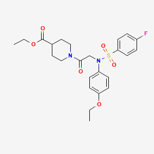 ethyl 1-{N-(4-ethoxyphenyl)-N-[(4-fluorophenyl)sulfonyl]glycyl}-4-piperidinecarboxylate