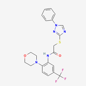 N-[2-(4-morpholinyl)-5-(trifluoromethyl)phenyl]-2-[(1-phenyl-1H-1,2,4-triazol-3-yl)thio]acetamide