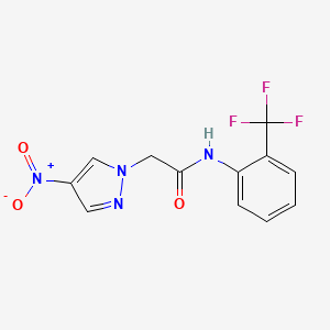 molecular formula C12H9F3N4O3 B4215134 2-(4-nitro-1H-pyrazol-1-yl)-N-[2-(trifluoromethyl)phenyl]acetamide 