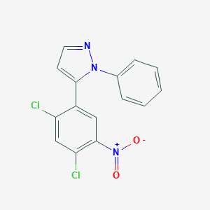 molecular formula C15H9Cl2N3O2 B421514 5-{2,4-dichloro-5-nitrophenyl}-1-phenyl-1H-pyrazole 