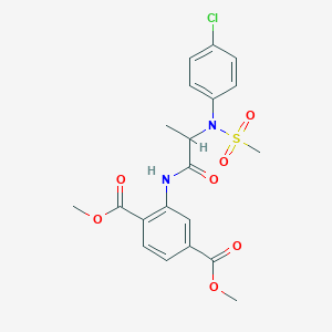 dimethyl 2-{[N-(4-chlorophenyl)-N-(methylsulfonyl)alanyl]amino}terephthalate